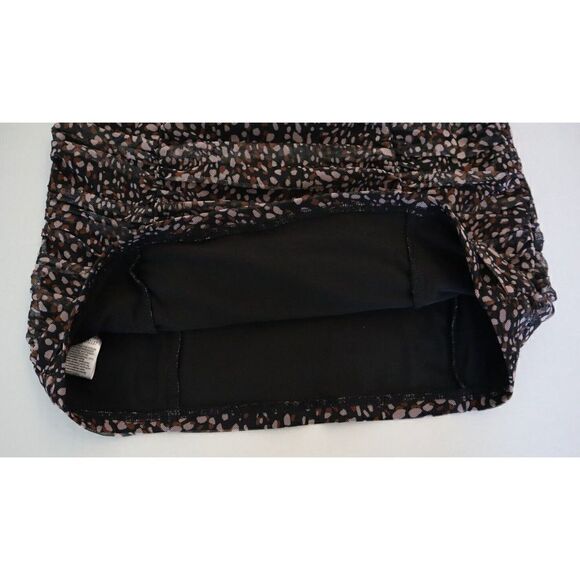 BCBGeneration Women's Sz XS Leopard Printed Ruched Mesh Bodycon Mini Dress - Picture 9 of 12